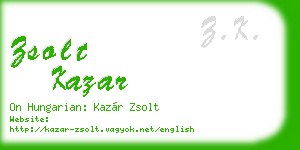 zsolt kazar business card